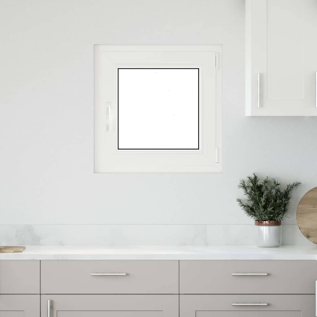 vidaXL Kellari-ikkuna "RISOR" 50x50 cm kallistus-/kääntymisovi DIN oikealle valkoinen