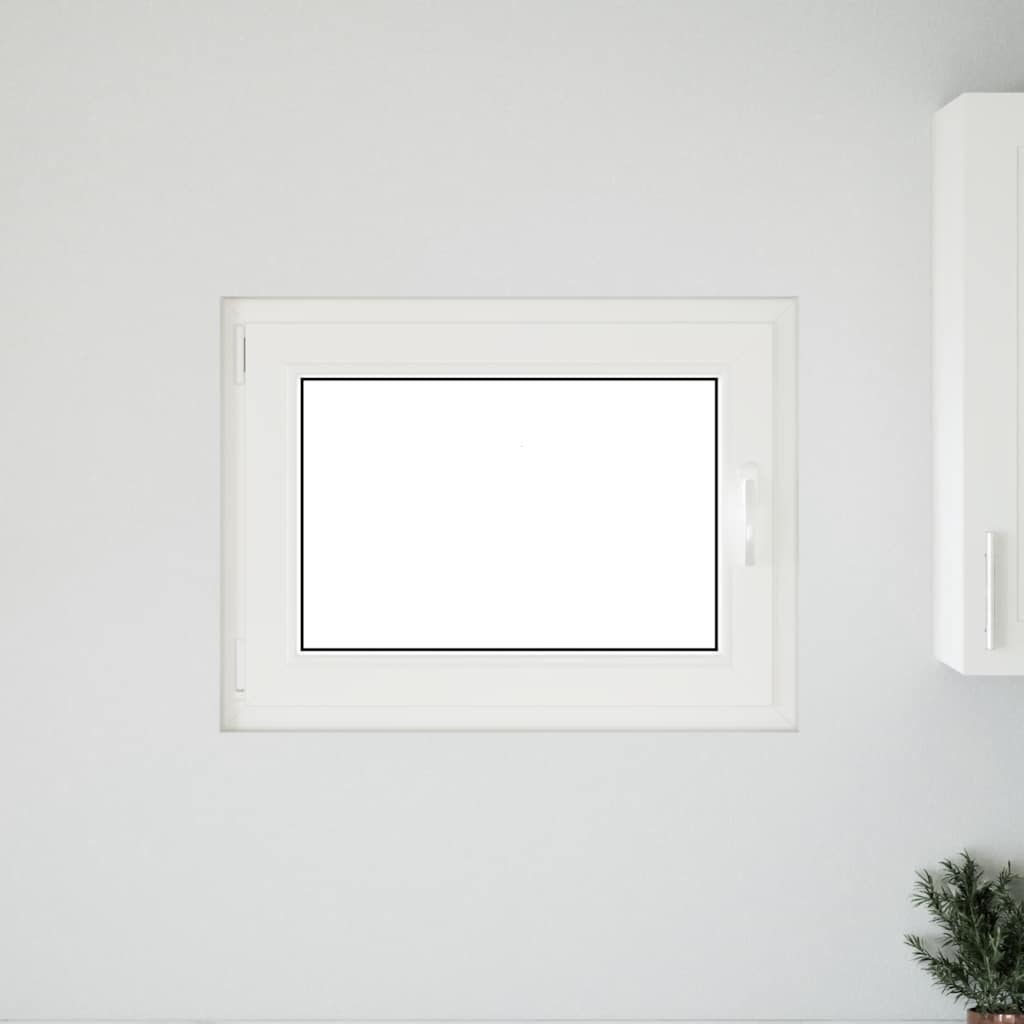 vidaXL fehér alagsori ablak RISOR 80x70 cm billenő-forgatható DIN bal