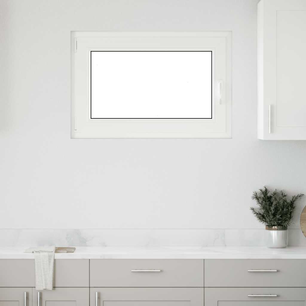 vidaXL Fereastră de subsol „RISOR” 90x50 cm oscilo-batantă DIN stânga, albă