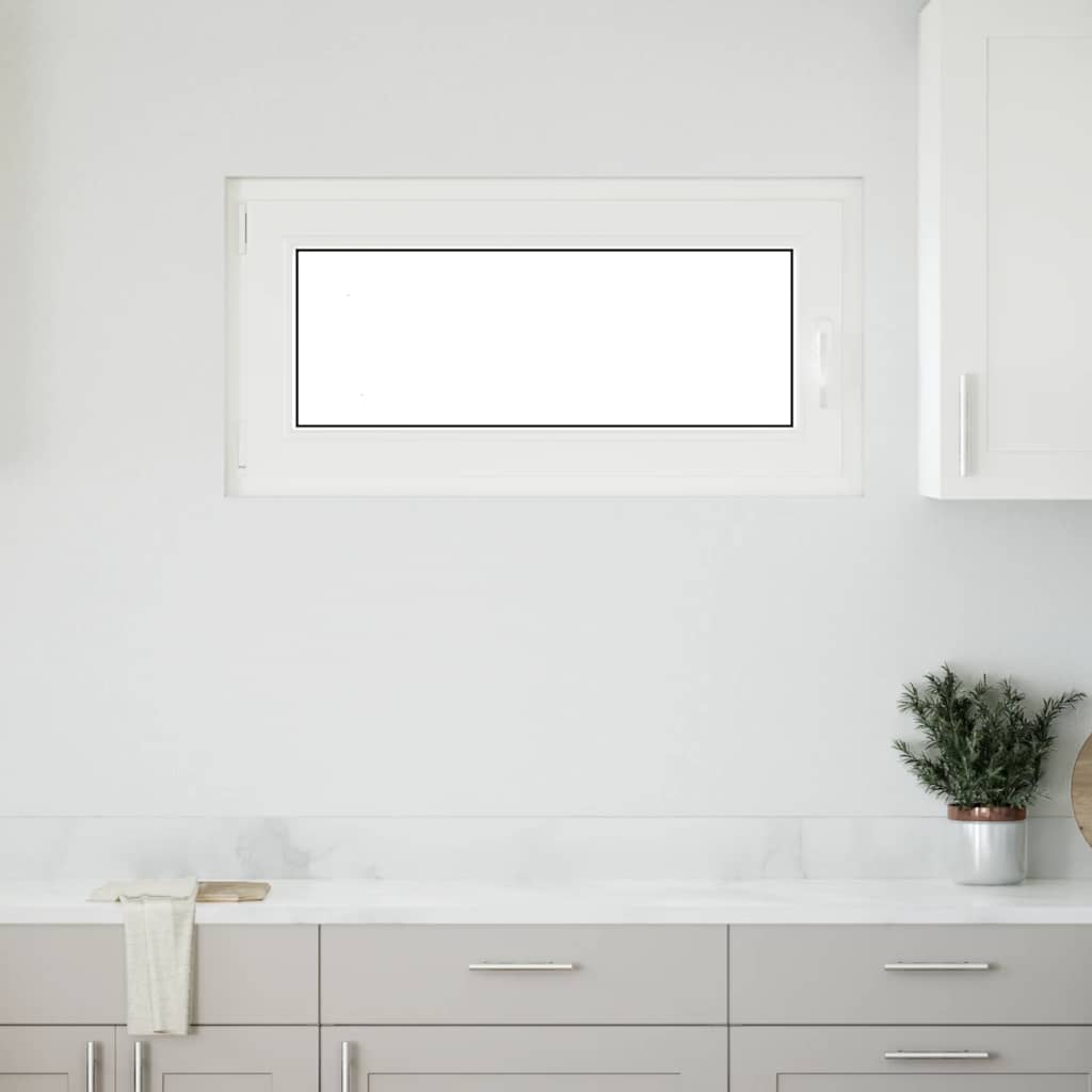 vidaXL Fereastră de subsol „RISOR” 100x50 cm oscilo-batantă DIN stânga, albă