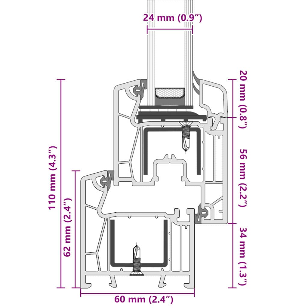 Basement window "risor", 100X70 cm, tilt and turn, din, right, white