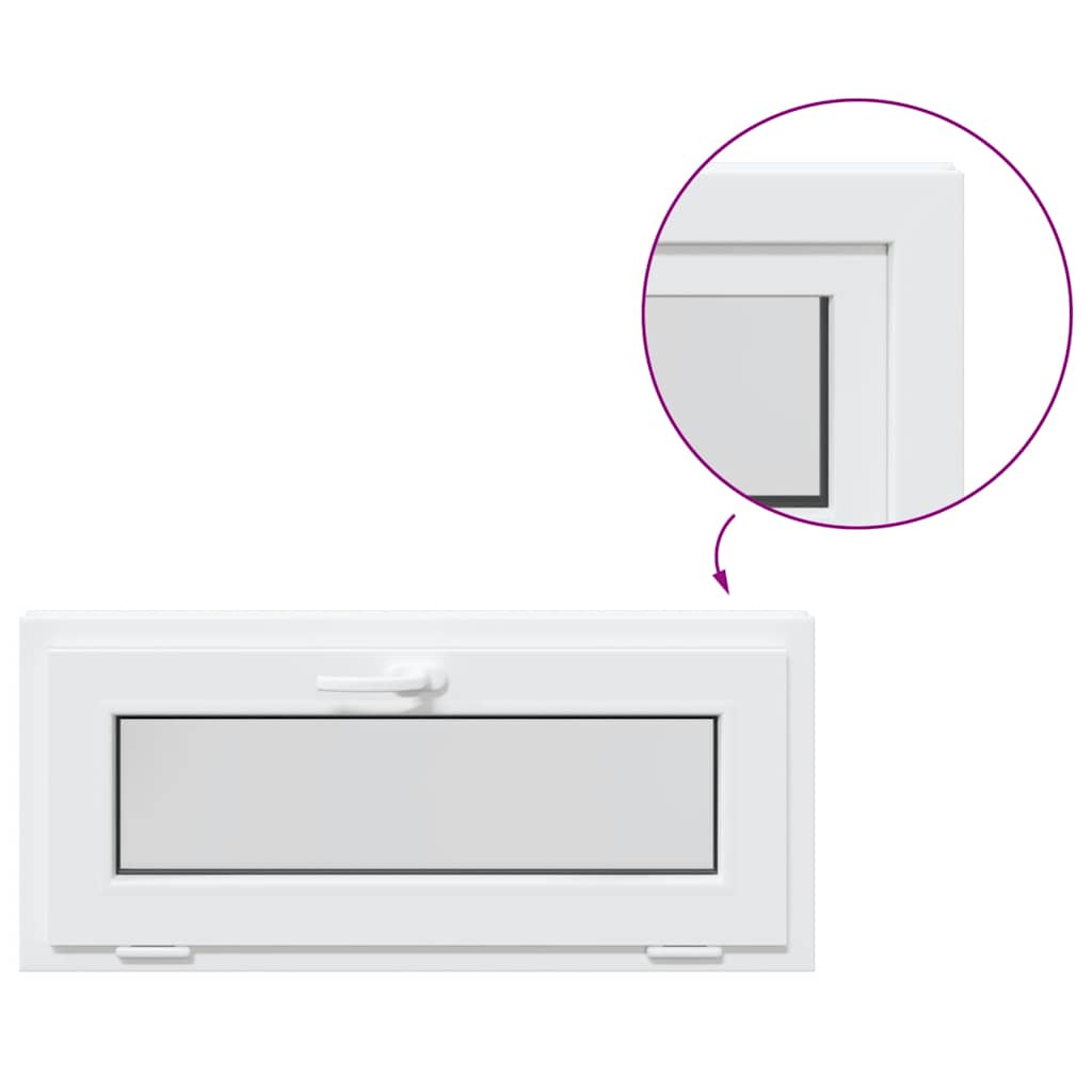 Thumbnail - vidaXL Kellerfenster RISOR 90x40 cm Kipp 2-fach Verglasung Weiß