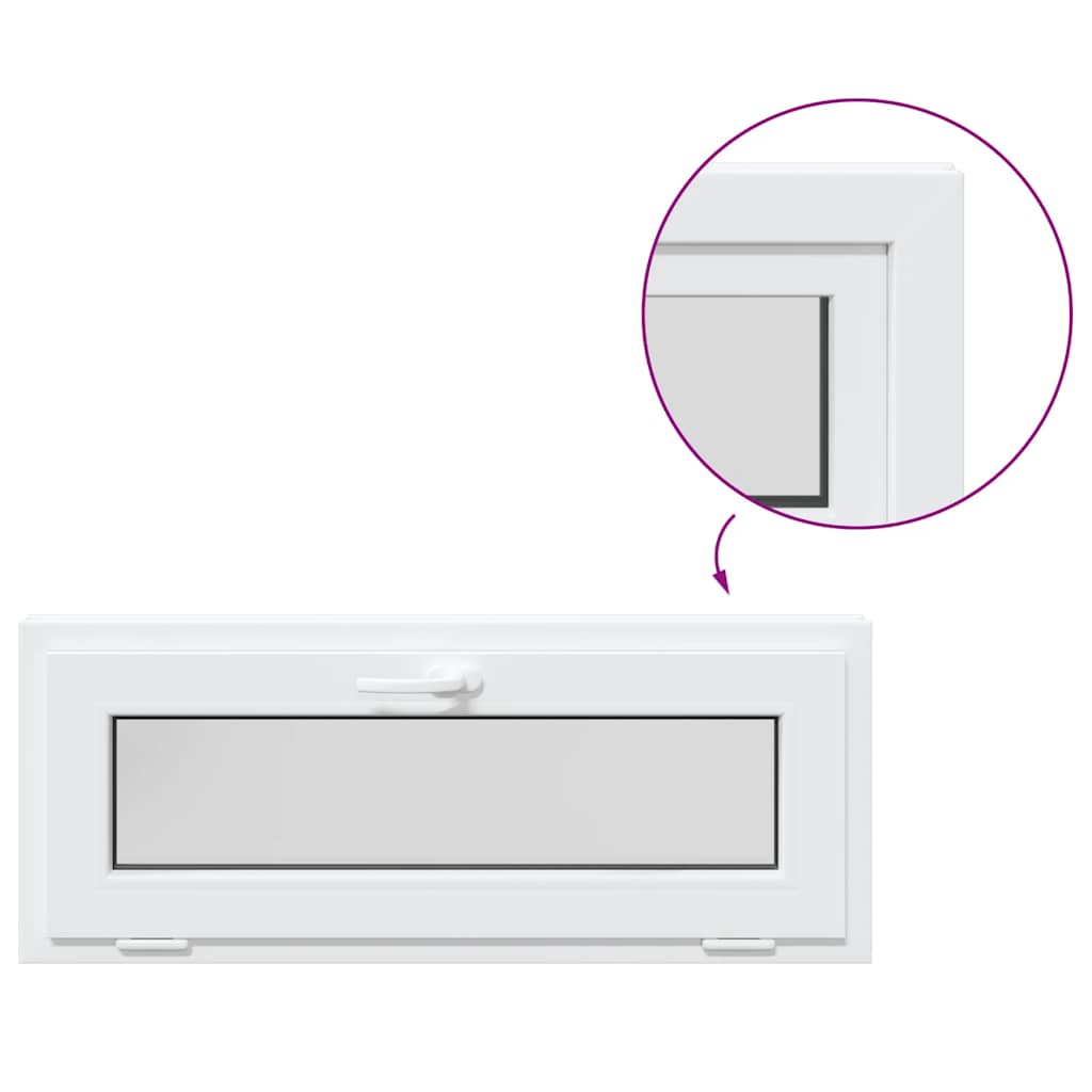 Thumbnail - vidaXL Kellerfenster RISOR 110x40 cm Kipp 2-fach Verglasung Weiß