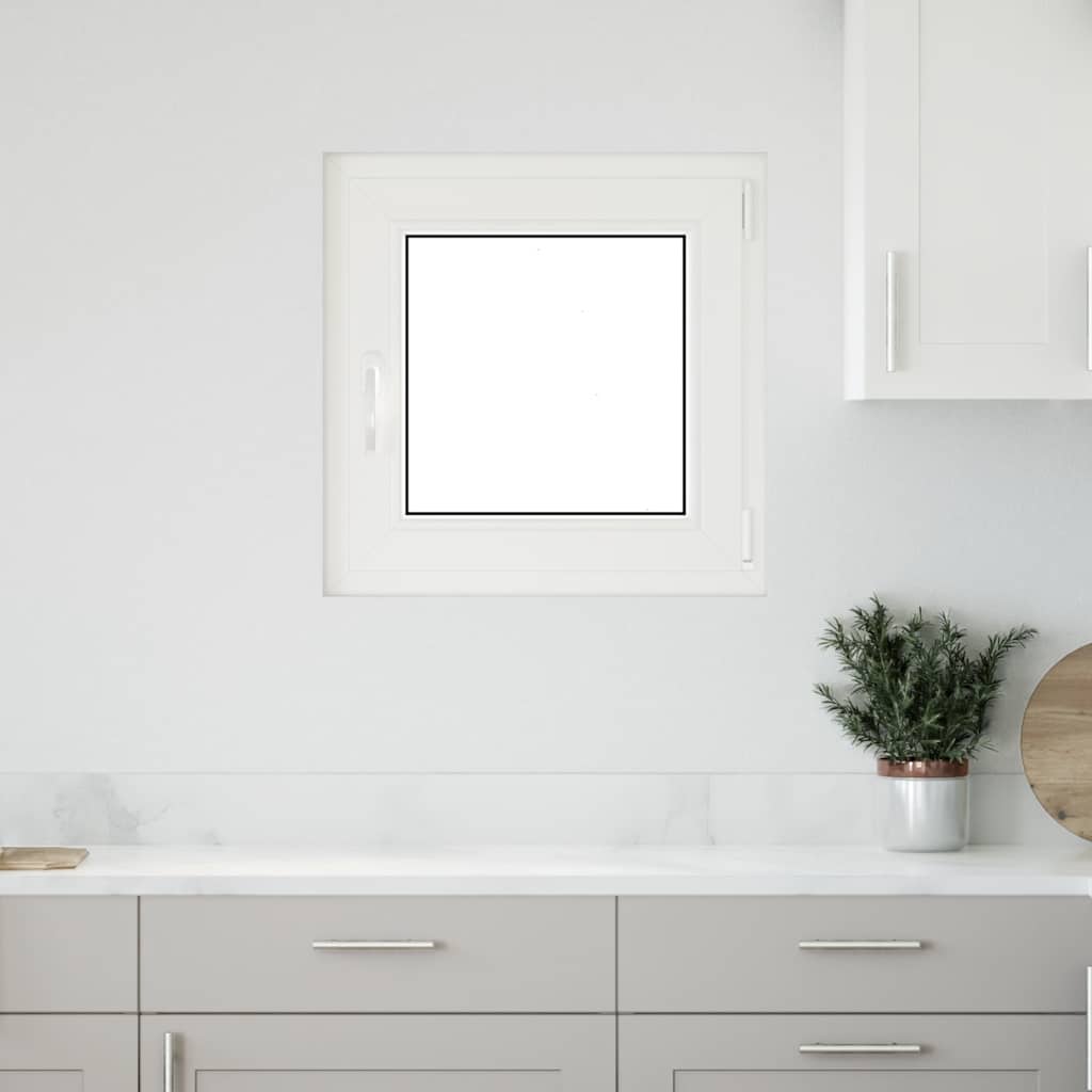 vidaXL Kellari-ikkuna "RISOR" 50x50 cm kallistus-/kääntymisovi DIN oikealle valkoinen