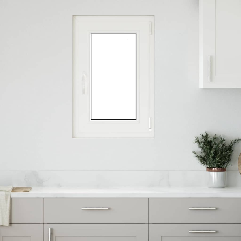 vidaXL Kellari-ikkuna "RISOR" 50x75 cm kallistus-/kääntymisovi DIN oikealle valkoinen