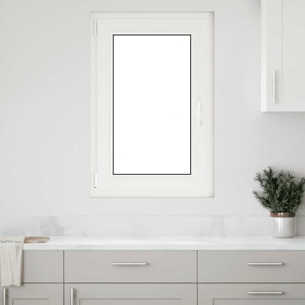vidaXL Fereastra de subsol „RISOR” 60x90 cm Rabatabil DIN Stânga Alb