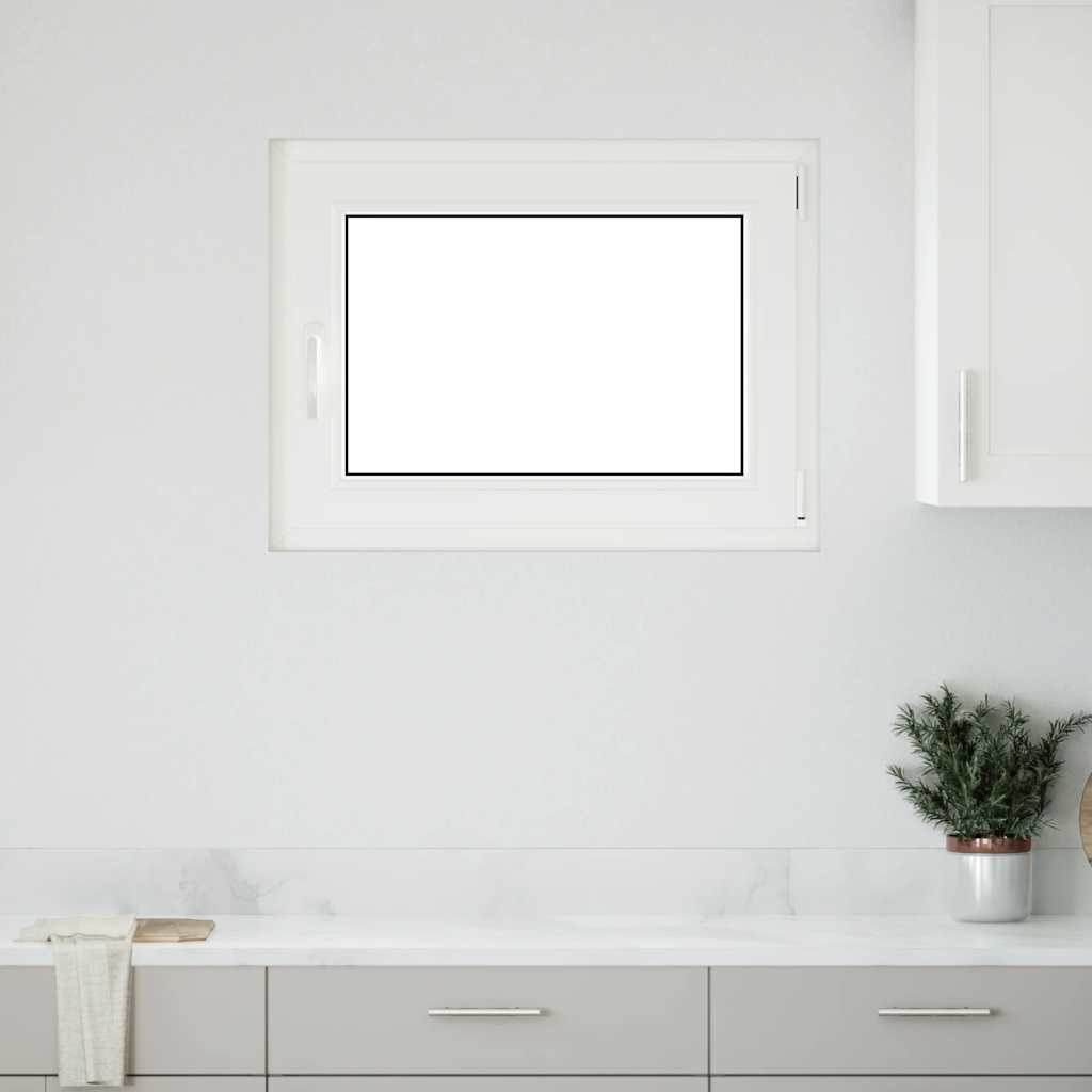 vidaXL Kellerfenster "RISOR" 80x70 cm Drehkipp DIN Rechts Weiß