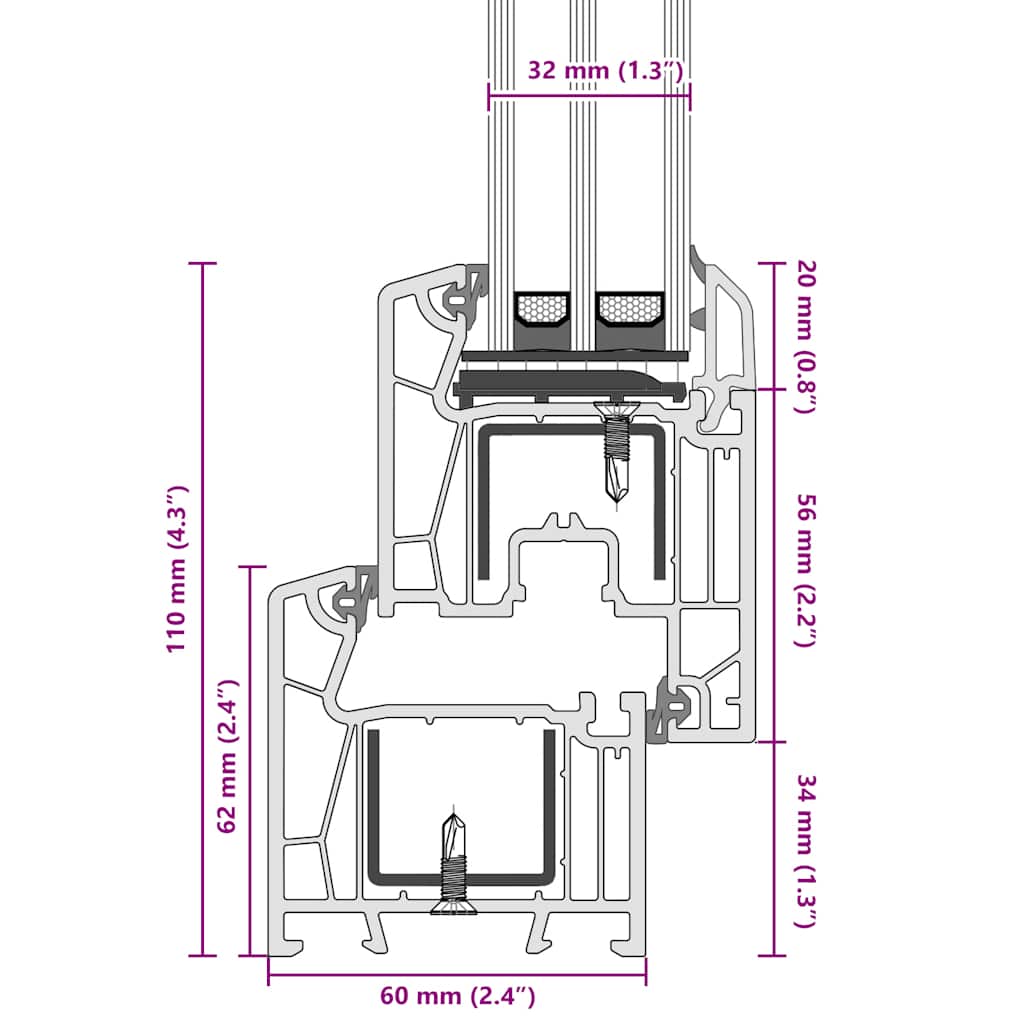 Cellar window "risor", 80X70 cm, tilt and turn, din, left, white