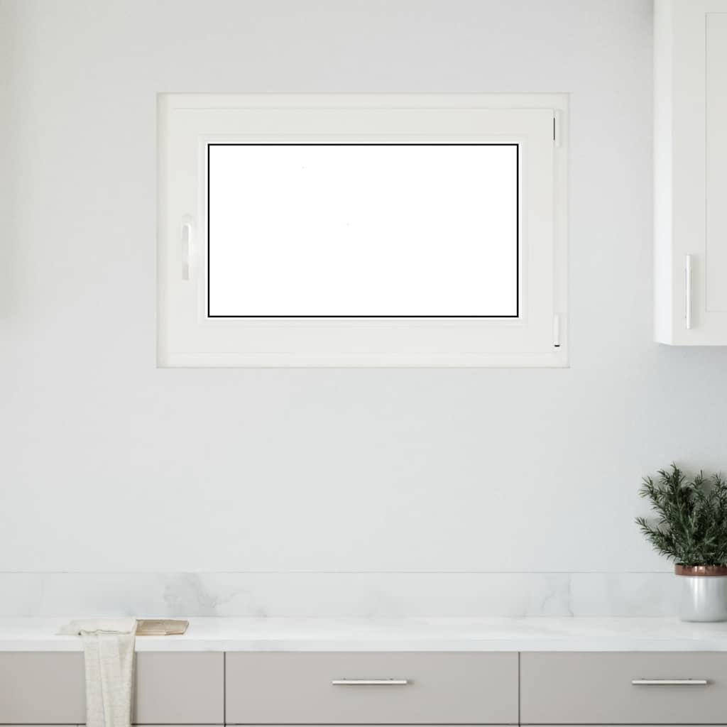 vidaXL Fereastră de subsol „RISOR” 90x50 cm oscilo-batantă DIN dreapta, albă