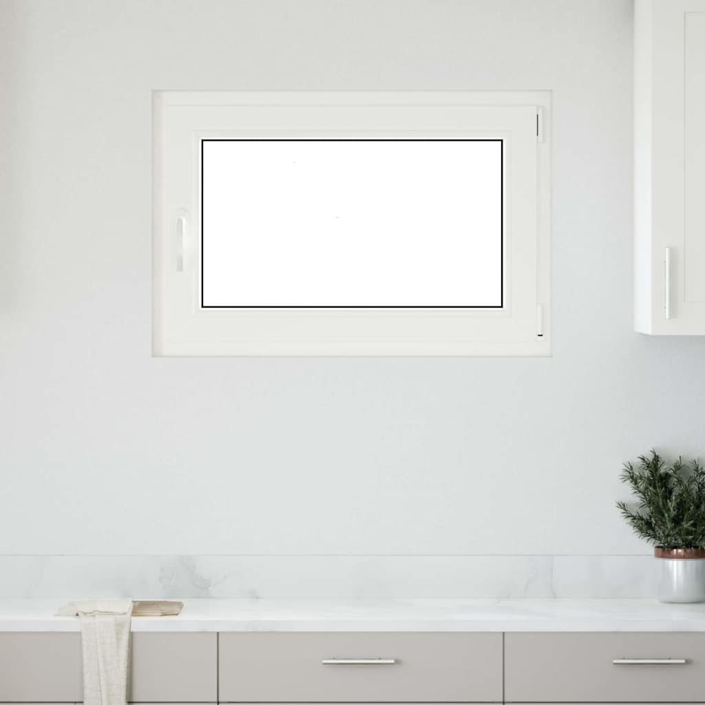 vidaXL Kellari-ikkuna "RISOR" 90x50 cm kallistus- ja käänntöovi DIN oikealle valkoinen