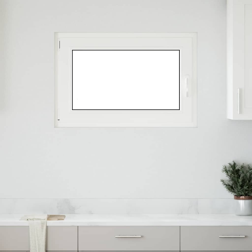 vidaXL Fereastră de subsol „RISOR” 90x70 cm oscilo-batantă DIN stânga, albă