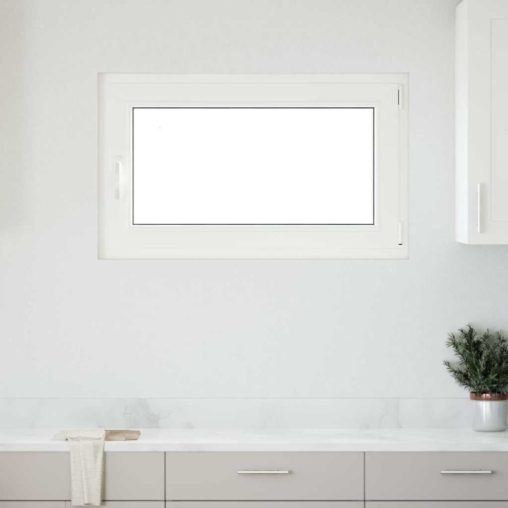 vidaXL Fereastră de subsol „RISOR” 100x50 cm oscilo-batantă DIN dreapta, albă