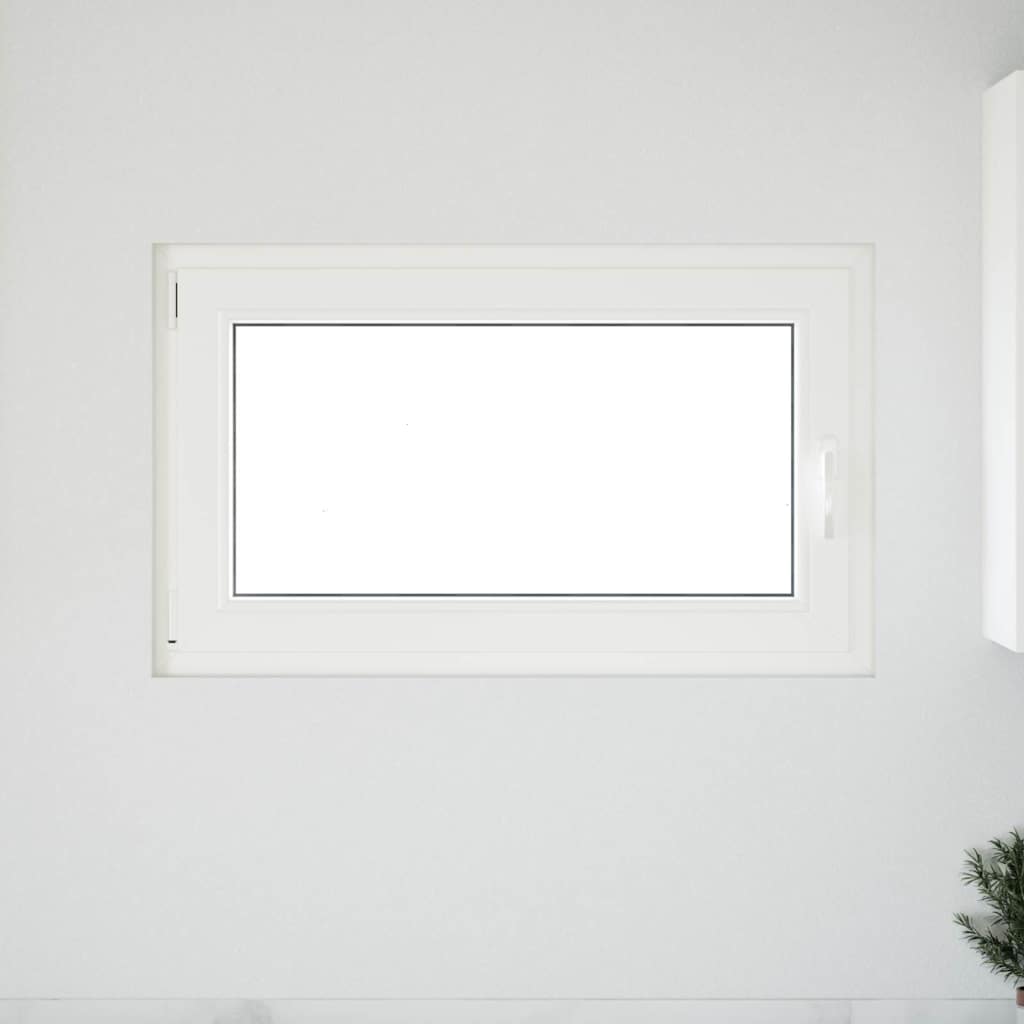 vidaXL Kellari-ikkuna "RISOR" 100x50 cm kallistus- ja käänntöovi DIN vasenkätinen valkoinen