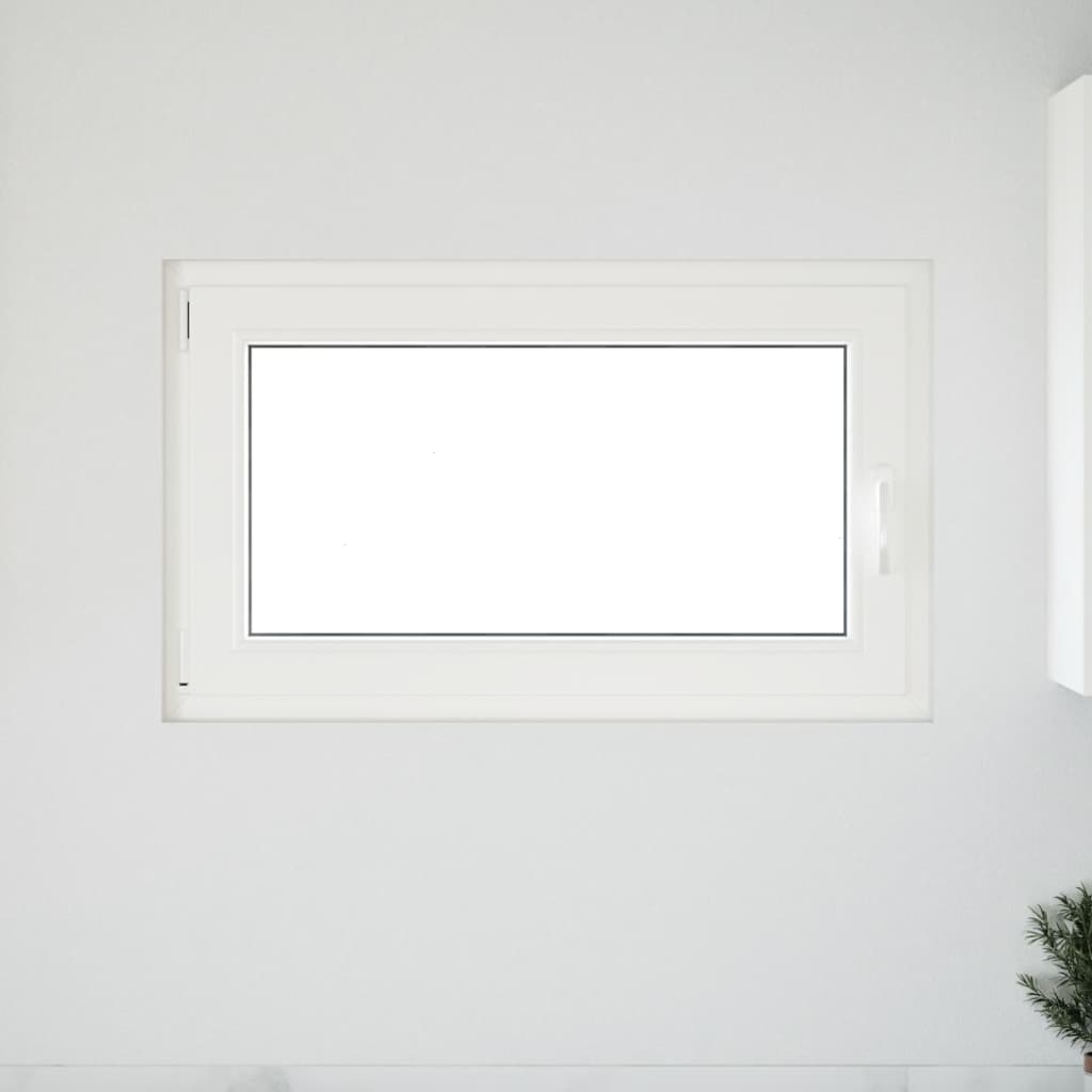 vidaXL Fereastră de subsol „RISOR” 100x70 cm oscilo-batantă DIN stânga, albă