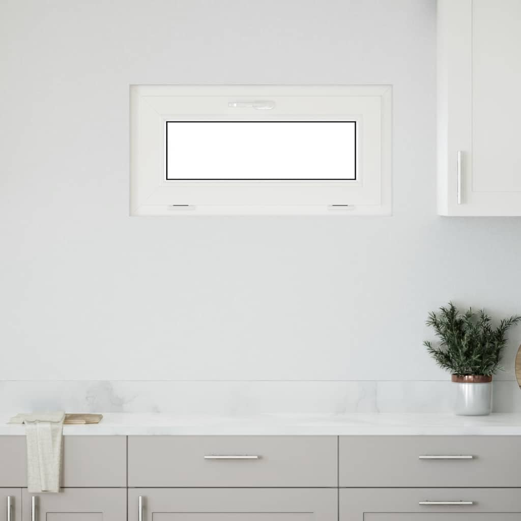 Janela de porão RISOR 80x40 cm basculante 3 vidros branco