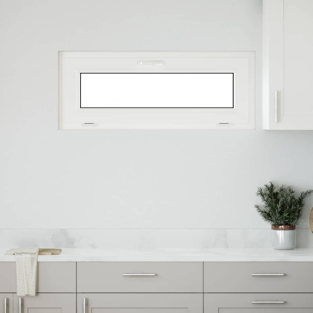 Janela de porão RISOR 100x40 cm basculante 3 vidros branco