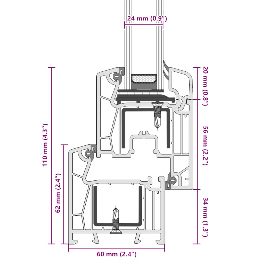 Kletno okno "RISOR" 60x100 cm vrtljivo-nagibno DIN desno antracitno - slika 13