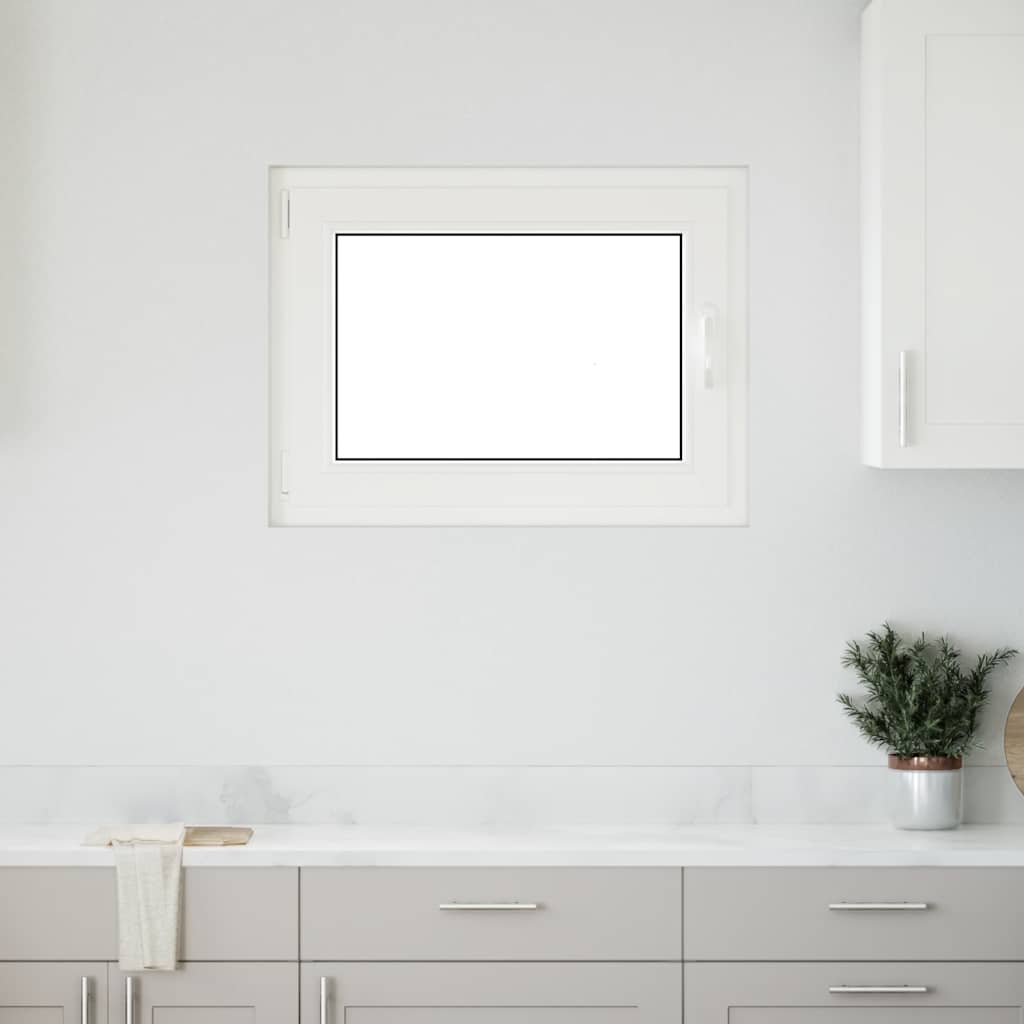 vidaXL Kellerfenster "RISOR" 80x50 cm Drehkipp DIN Links Anthrazit