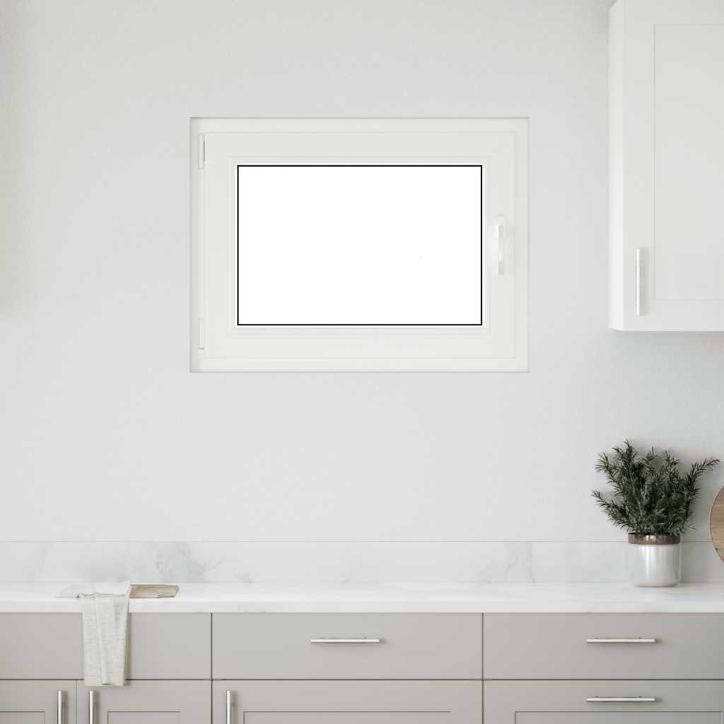 vidaXL Fereastră de subsol „RISOR” 80x60 cm oscilo-batantă DIN stânga antracit