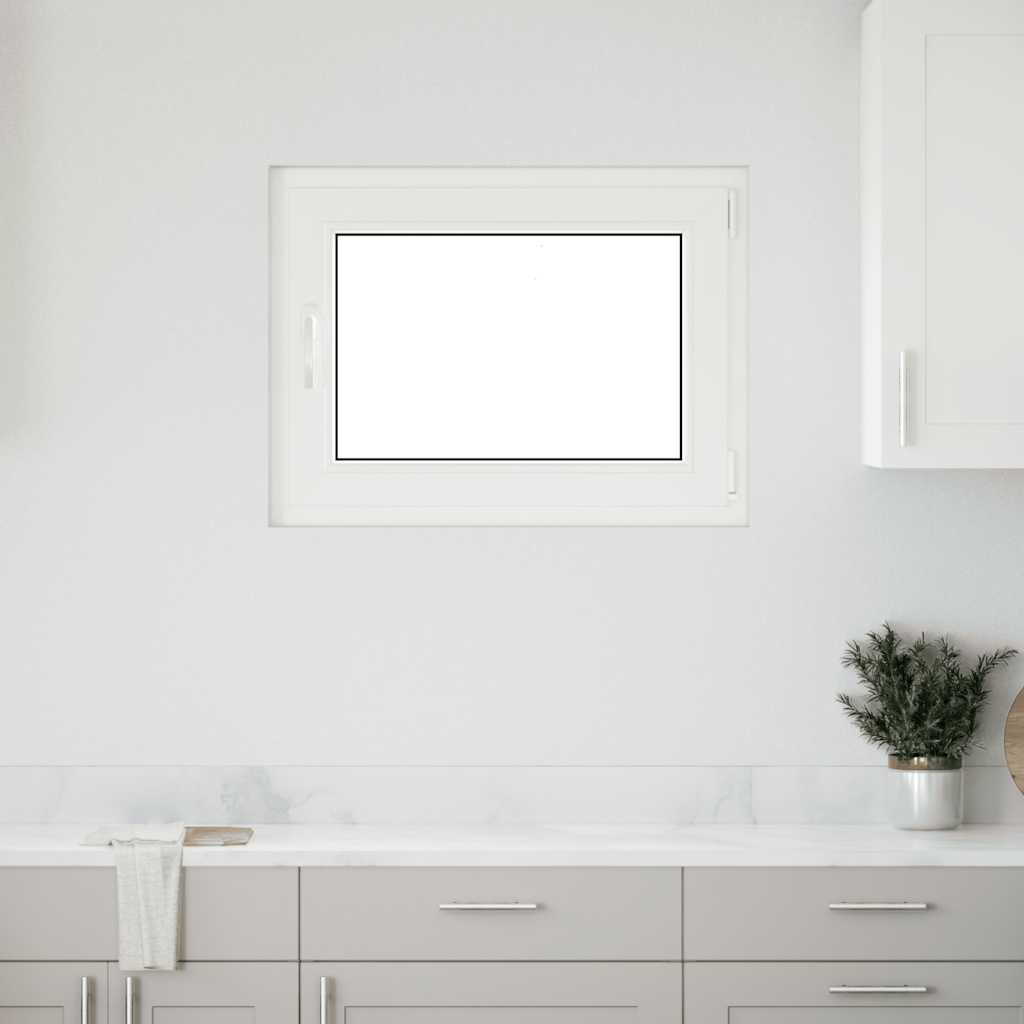 vidaXL Fereastră de subsol „RISOR” 80x70 cm oscilo-batantă DIN dreapta antracit