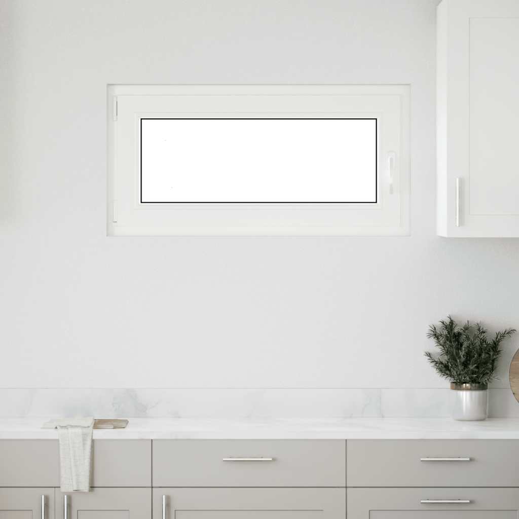 vidaXL Fereastră de subsol „RISOR” 100x50 cm oscilo-batantă DIN stânga antracit