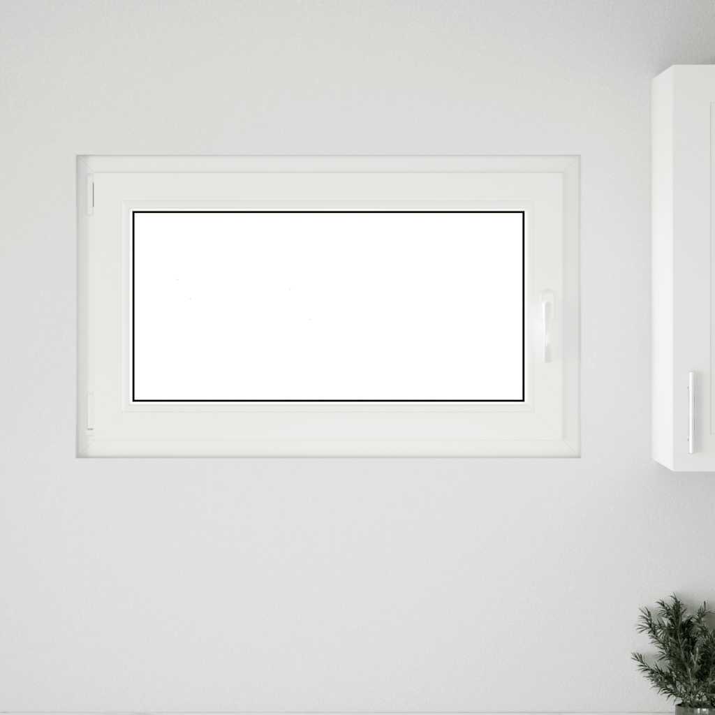 vidaXL fehér alagsori ablak RISOR 100x70 cm billenő-forgatható DIN bal