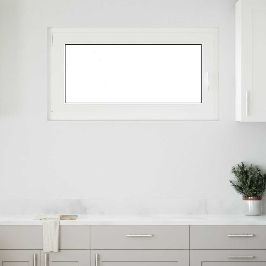 vidaXL Fereastră de subsol „RISOR” 110x50 cm oscilo-batantă DIN stânga antracit