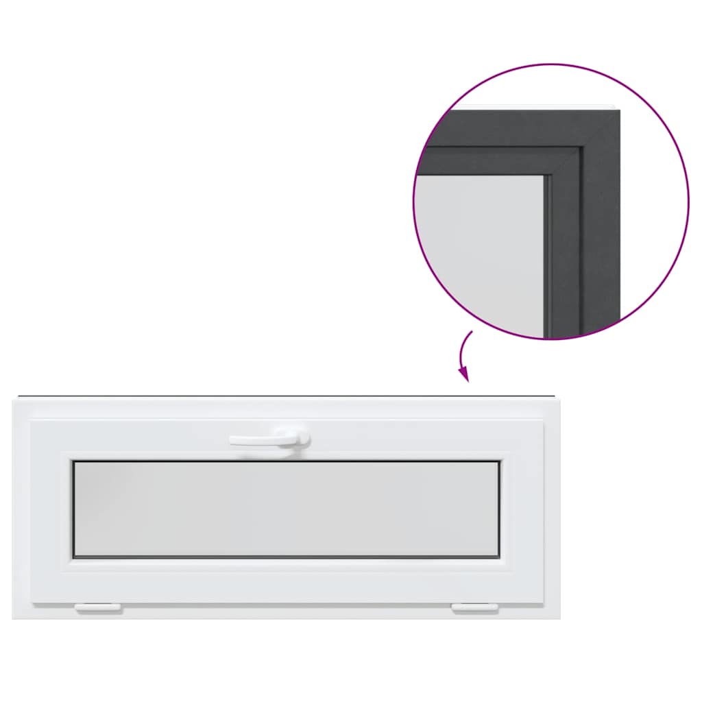 Thumbnail - vidaXL Kellerfenster RISOR 100x40 cm Kipp 2-fach Verglasung Anthrazit