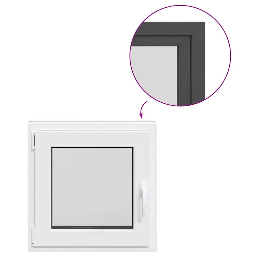 Thumbnail - vidaXL Kellerfenster "RISOR" 50x50 cm Drehkipp DIN Links Anthrazit