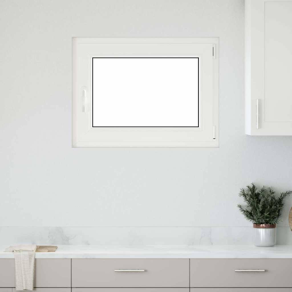 vidaXL Fereastră de subsol „RISOR” 80x70 cm oscilo-batantă DIN dreapta antracit