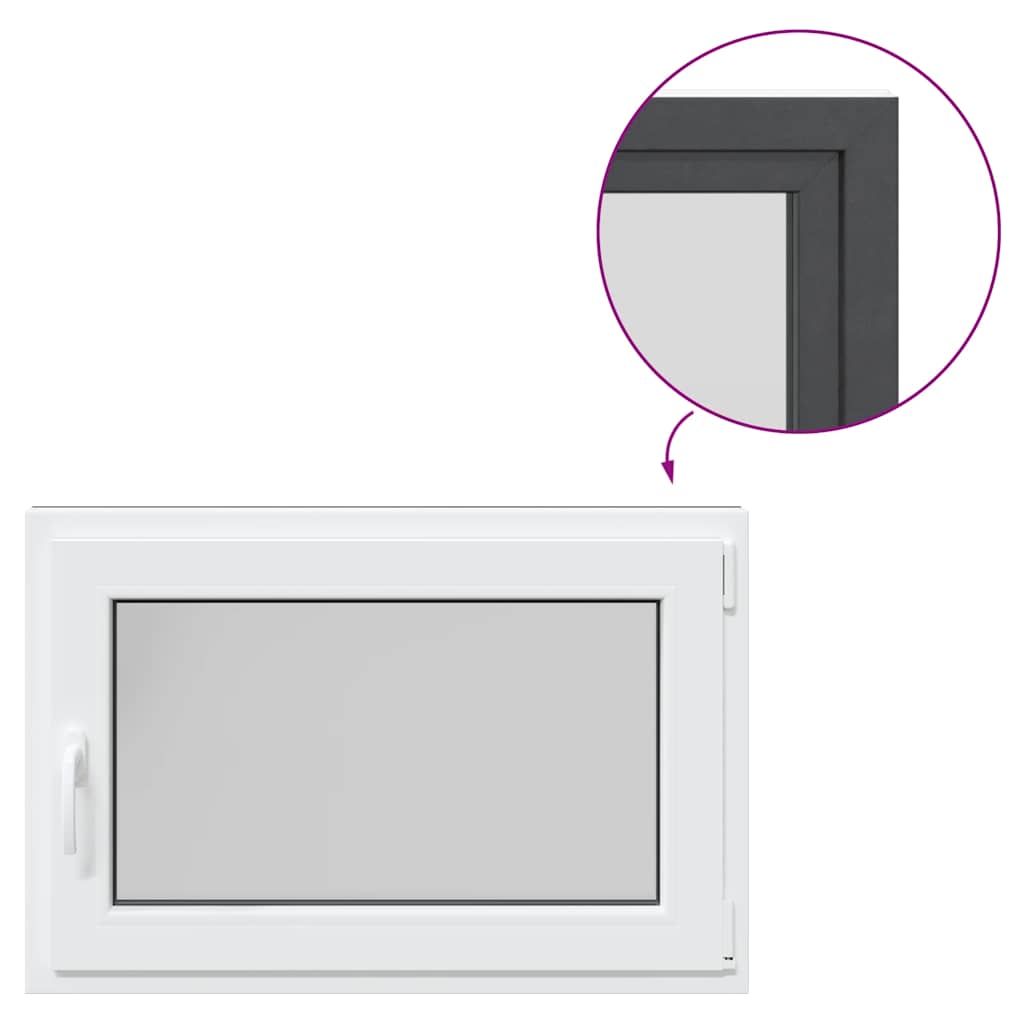 Thumbnail - vidaXL Kellerfenster "RISOR" 90x60 cm Drehkipp DIN Rechts Anthrazit