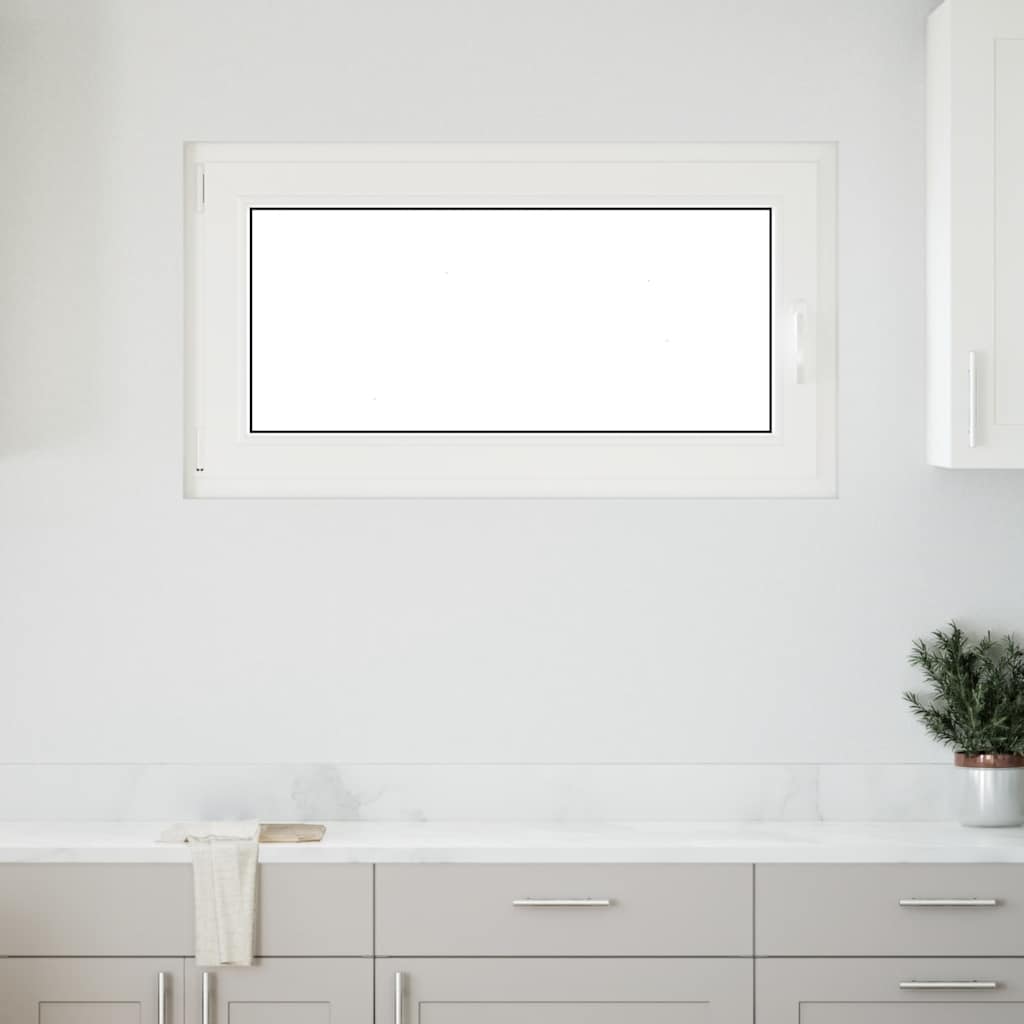 vidaXL Fereastră de subsol „RISOR” 110x70 cm oscilo-batantă DIN stânga antracit