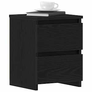 Noční skříňka 2 pcs Černý dub 30 x 30 x 40 cm kompozitní dřevo - obrázek 3