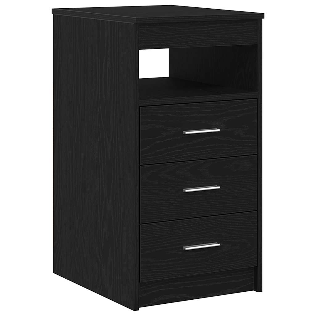 vidaXL Komoda se zásuvkami černý dub 40 x 50 x 76 cm kompozitní dřevo