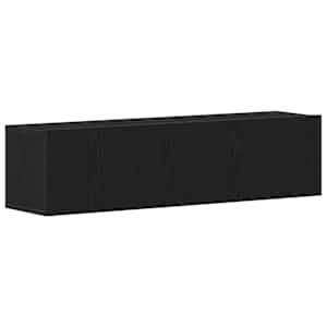 TV skříňka Černý dub 120x30x30,5 cm Dřevěná konstrukce - obrázek 2