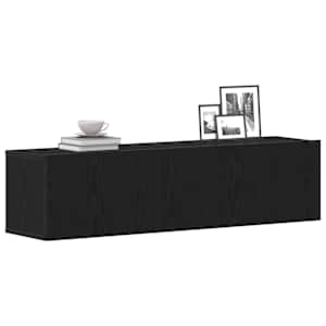 TV skříňka Černý dub 120x30x30,5 cm Dřevěná konstrukce - obrázek 4
