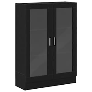 vidaXL raamatukapp, must tamm, 82,5 x 30,5 x 115 cm, tehispuit