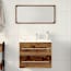  vidaXL antik fa szerelt fa mosdószekrény 60x38,5x48 cm termék 2. képe