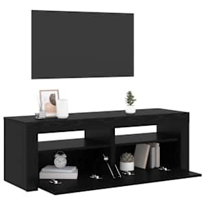 TV stolek s LED černý dub 120 x 35 x 40 cm kompozitní dřevo - obrázek 5