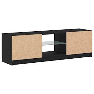 TV stolek s LED černý dub 120 x 30 x 36 cm kompozitní dřevo - obrázek 9