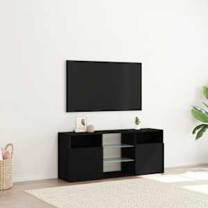 TV stolek s LED černý dub 120 x 30 x 50 cm kompozitní dřevo - obrázek 4