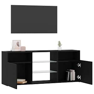 TV stolek s LED černý dub 120 x 30 x 50 cm kompozitní dřevo - obrázek 5