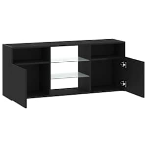 TV stolek s LED černý dub 120 x 30 x 50 cm kompozitní dřevo - obrázek 6