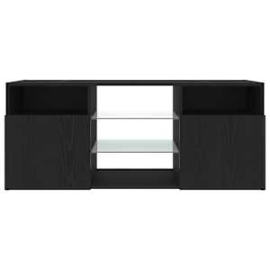 TV stolek s LED černý dub 120 x 30 x 50 cm kompozitní dřevo - obrázek 7