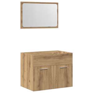 vidaXL 2-osaline vannitoa m&ouml;&ouml;blikomplekt, kunsttamm, tehispuit