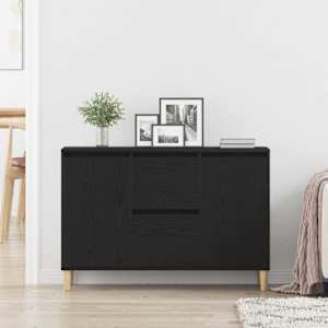 Servírovací skříň Černá 102 x 35 x 60 cm Kompozitní dřevo - obrázek 4