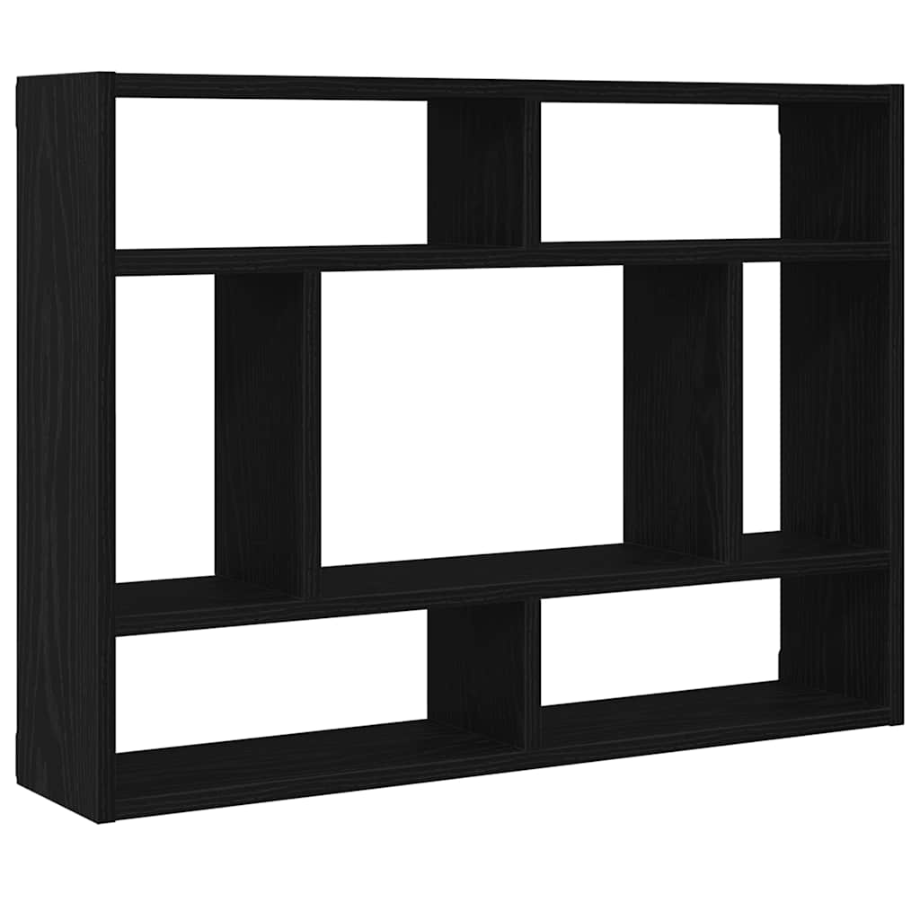 vidaXL Nástěnná police černý dub 75 x 16 x 55 cm kompozitní dřevo
