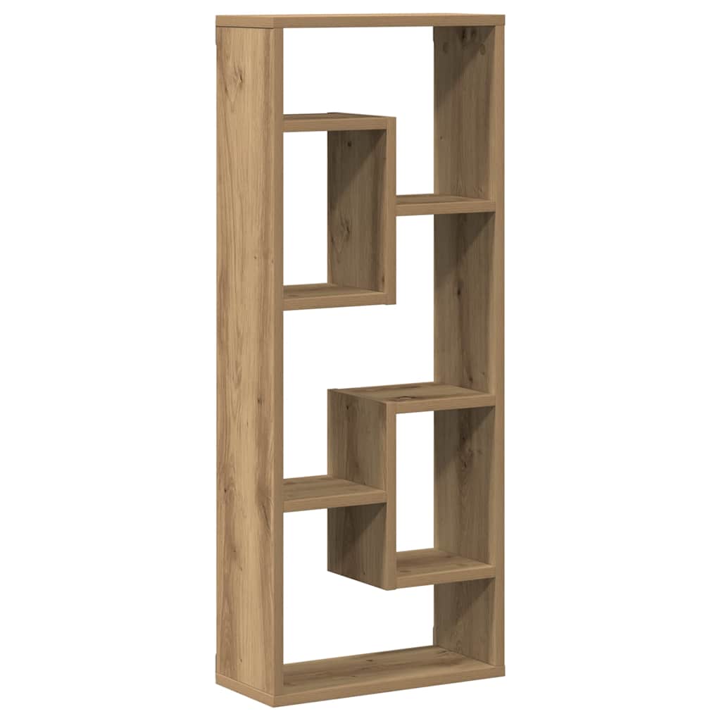  vidaXL kézműves tölgyfa fali polc 36 x 16 x 90 cm redőzött fa akciós termékkép 1