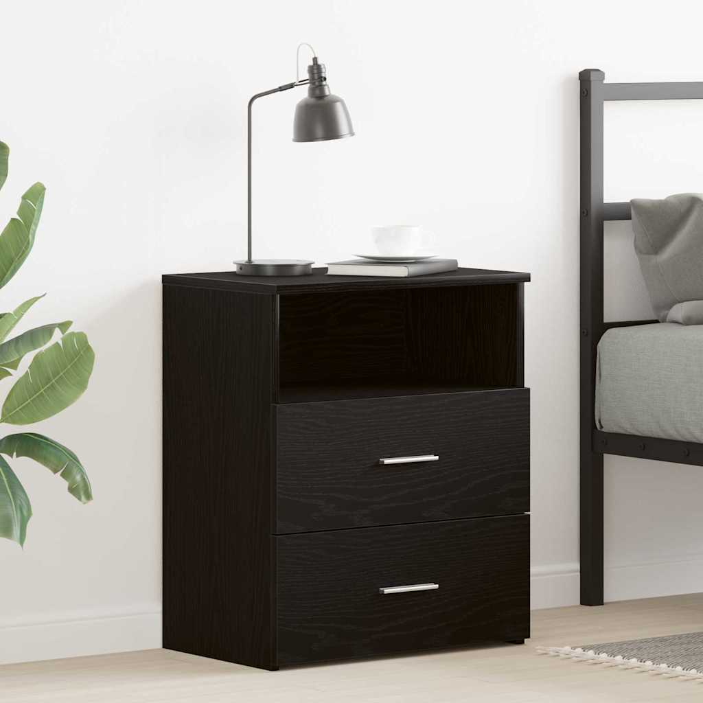 Нощно шкафче Черен дъб 50x32x60см Инженерна дървесина