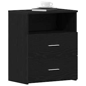 Noční stolek 2 pcs Černý dub 50 x 32 x 60 cm kompozitní dřevo - obrázek 3